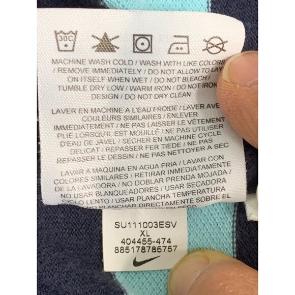 Rare Retro Mens Nike Better World XL Stripe Pinwheel Polo Short Sleeve 7172 EUC - Picture 9 of 9